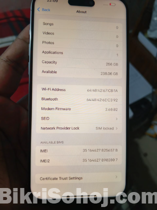 I phone 15 pro max , White colour